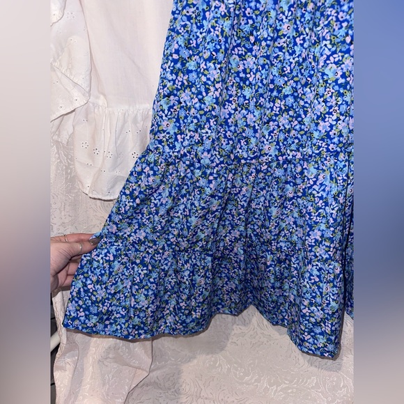 Blue floral Baby Doll Dress - Picture 4 of 6